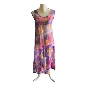 SWIMSUIT COVER UP-LONG OPEN FRONT-SIZE SMALL